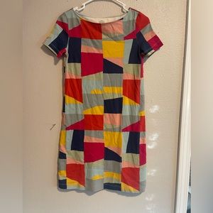 Tory Burch Pima Cotton Red Canyon Colorscape T-shirt Dress